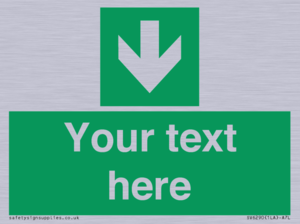 Safe condition Custom arrow down sign